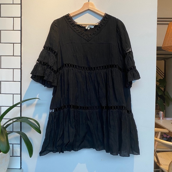 Anthropologie Black Baby Doll Dress MP - Picture 3 of 8